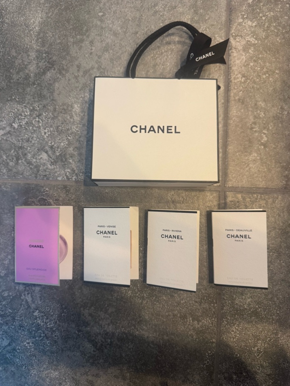 Chanel sample set of 4 NWT with gift bag Chance + Les Eaux de Chanel